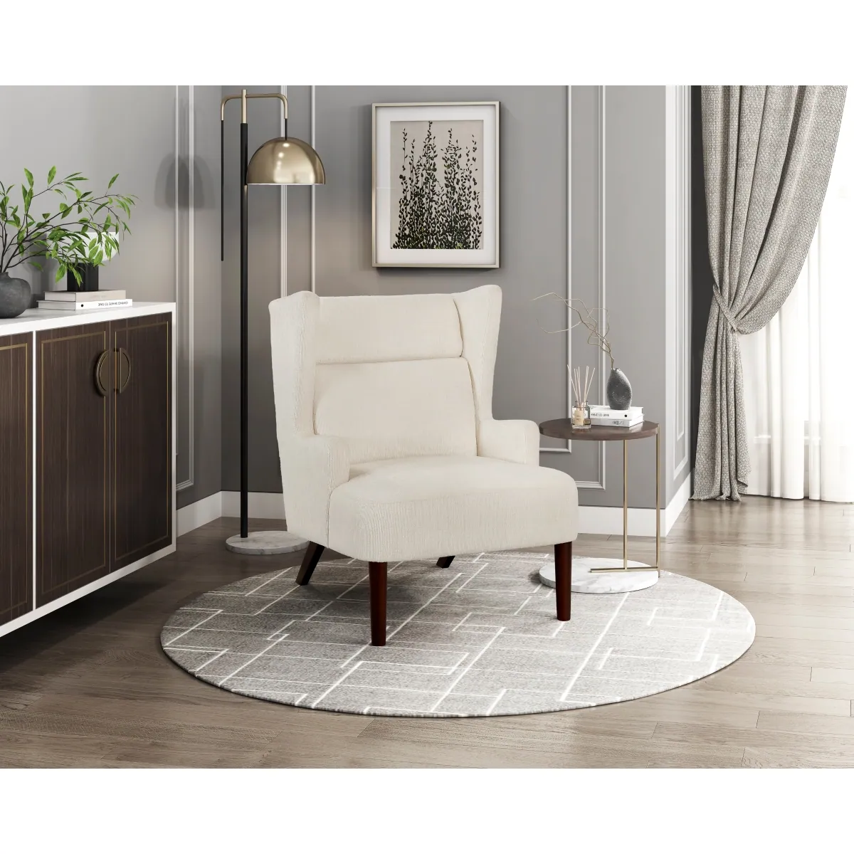 Alden Accent Chair — styled room view
