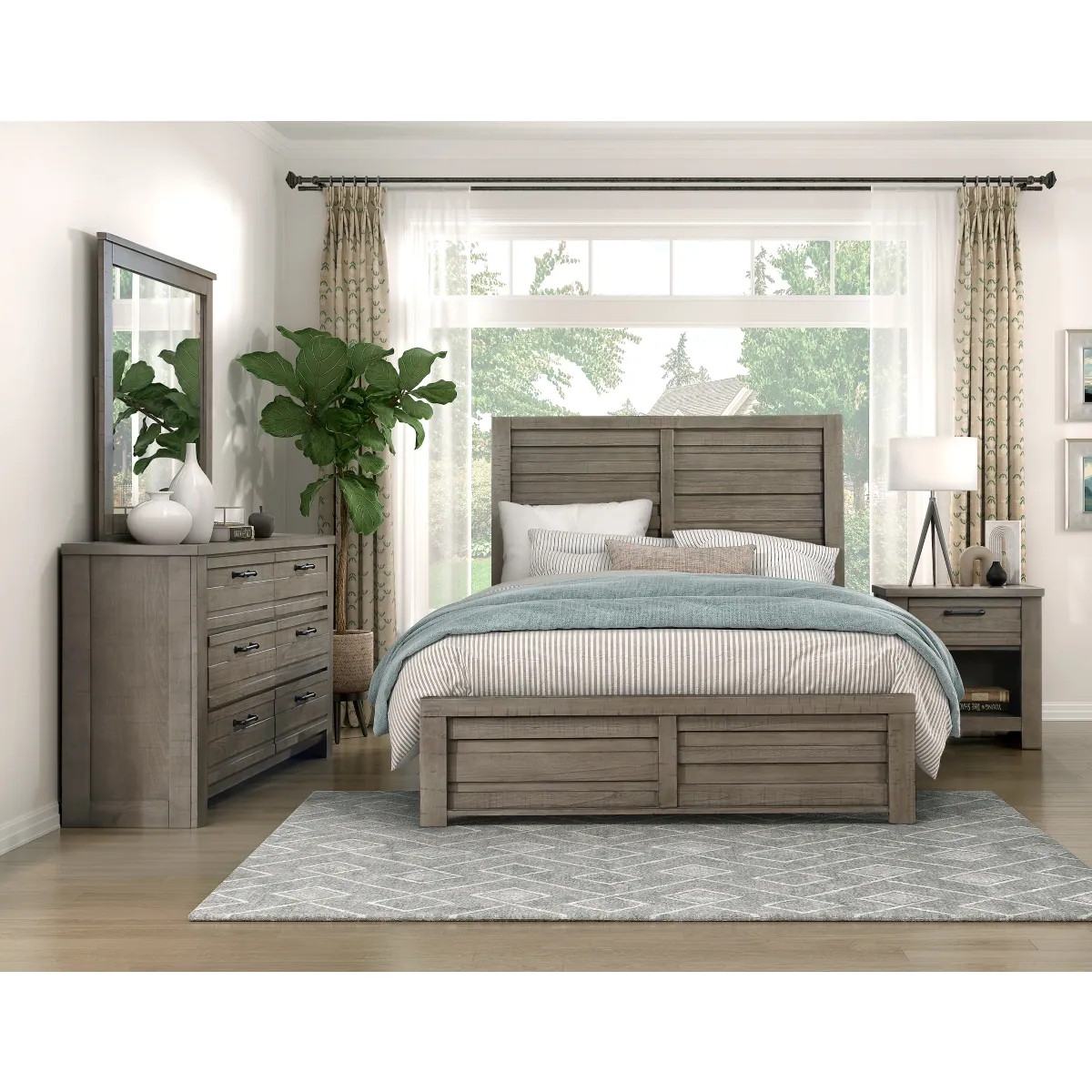 Longview Mirror — collection room view with other furnishings