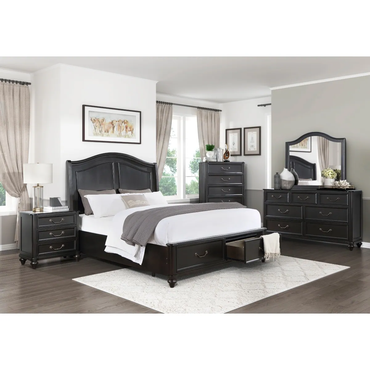 Herman Mirror — collection room view with other furnishings