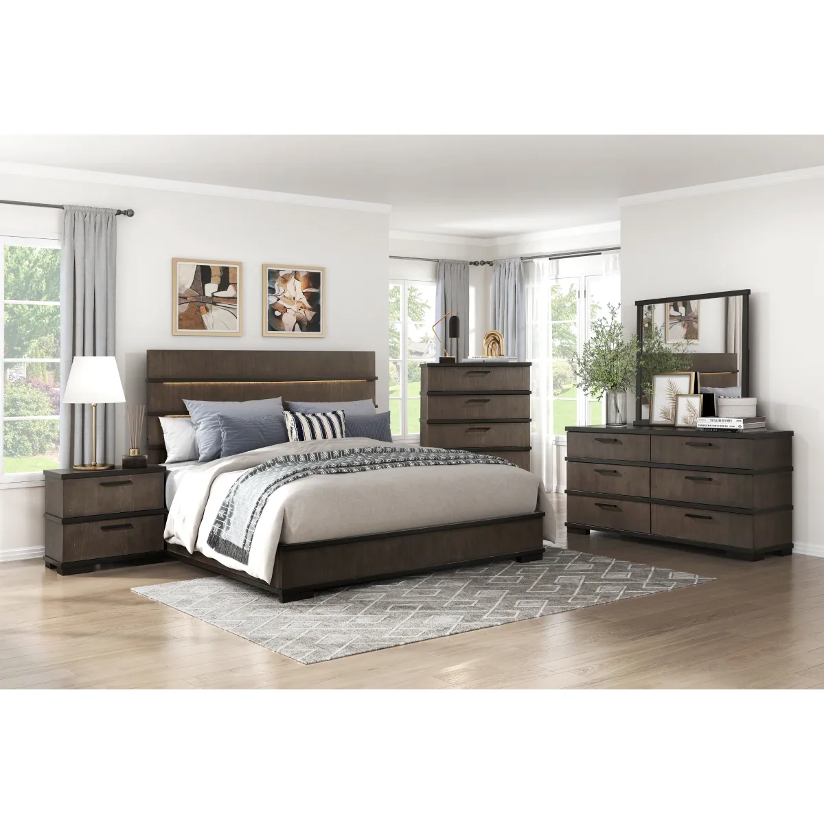 Acworth Night Stand — collection room view with other furnishings