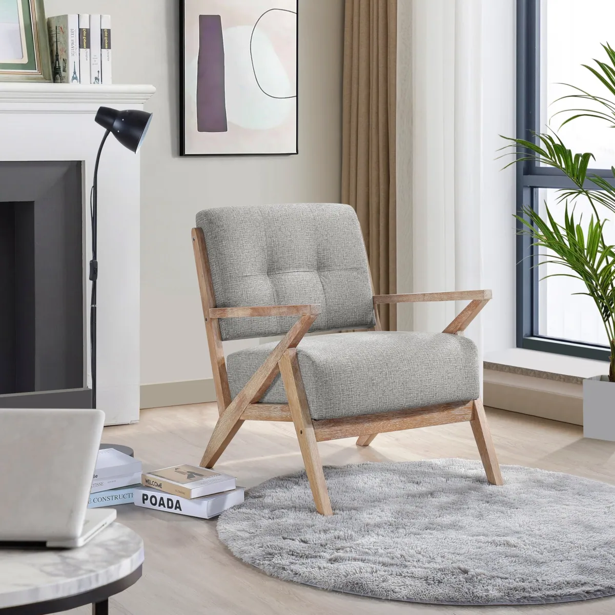 Ollen Accent Chair — styled room view