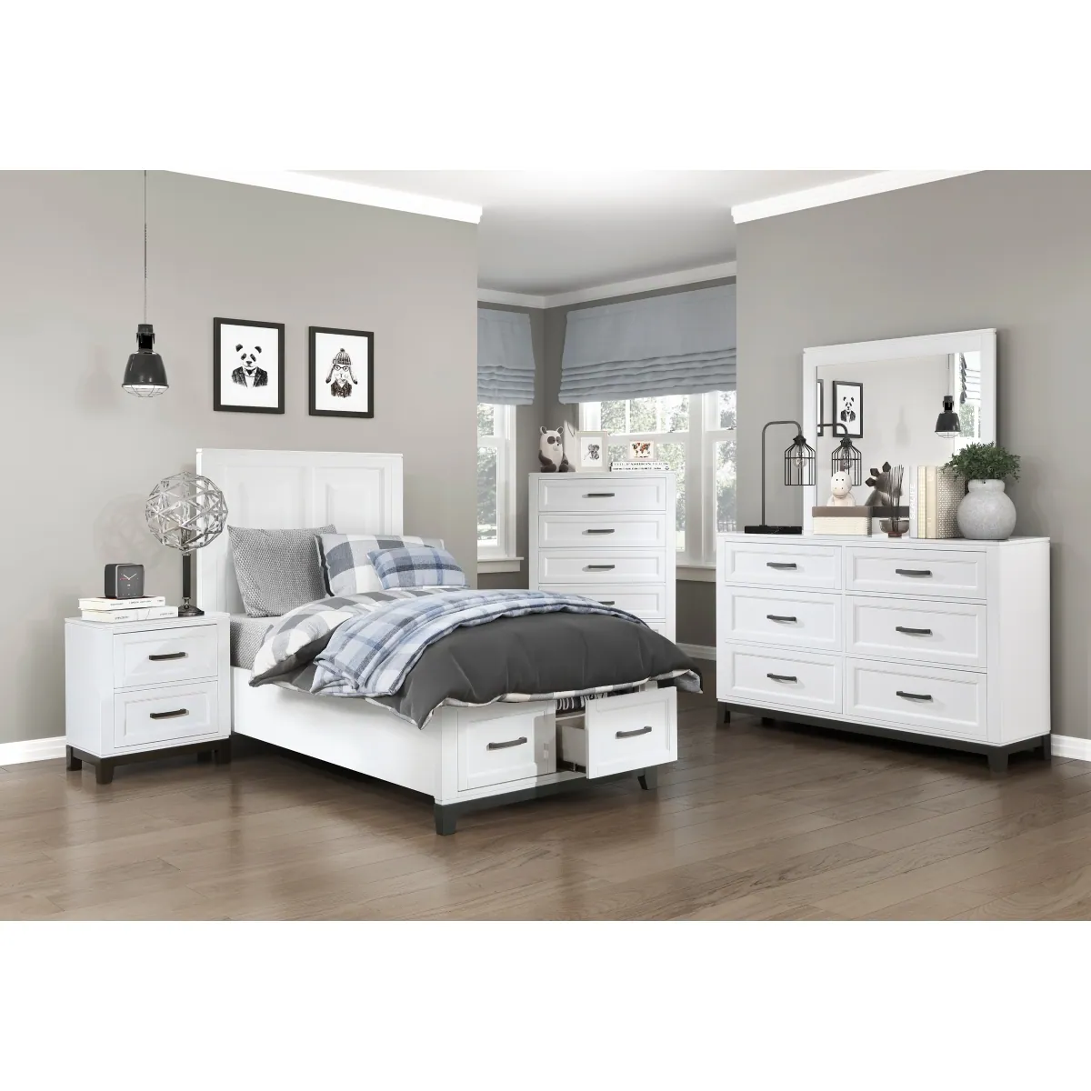 Garretson Mirror — collection room view with other furnishings