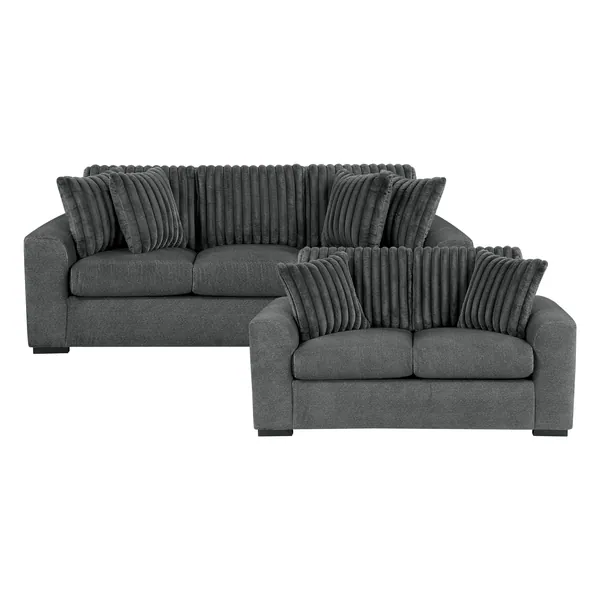 Athena 2pc Set: Sofa, Love