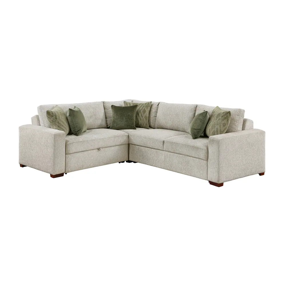 Isla 3-Piece Sectional with Pull-out Bed and Click Motion Back — product view
