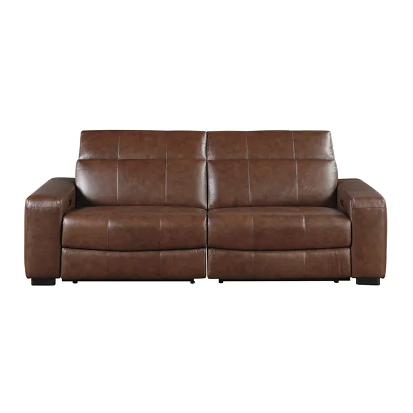 Sutton Power Double Reclining Love Seat with Power Headrests and Charging Ports