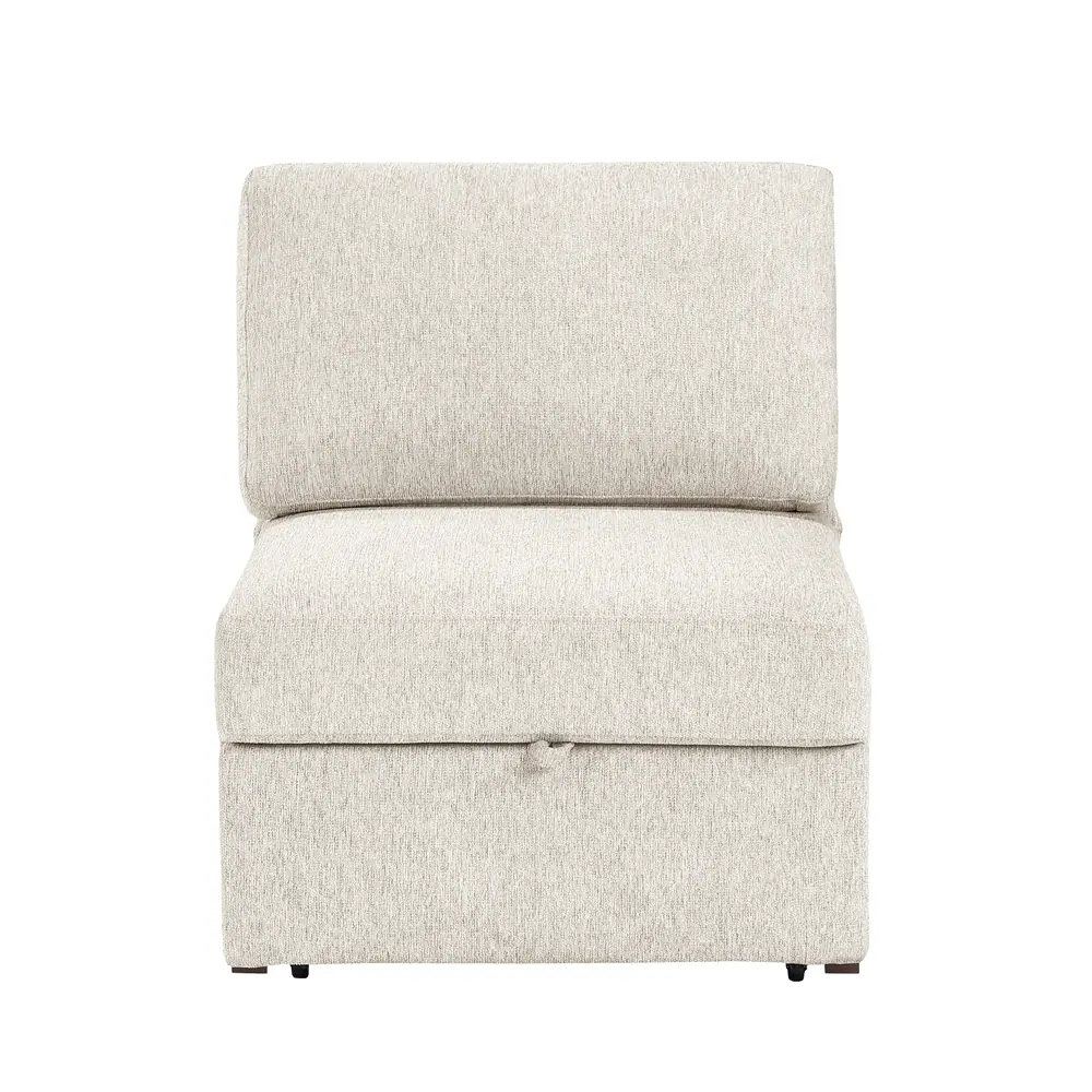 Isla Convertible Armless Chair with Pull-out Bed and Click Motion Back — product view