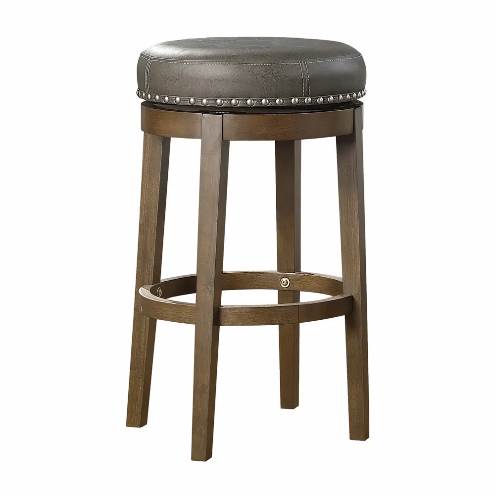 Westby Round Swivel Pub Height Stool, Gray — product view