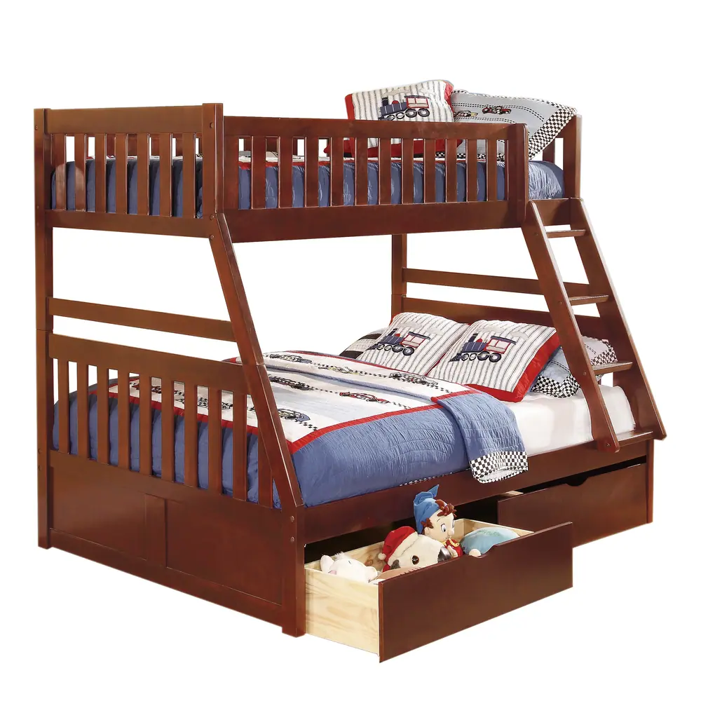 Rowe Twin / Full 双层床，带储物箱产品图