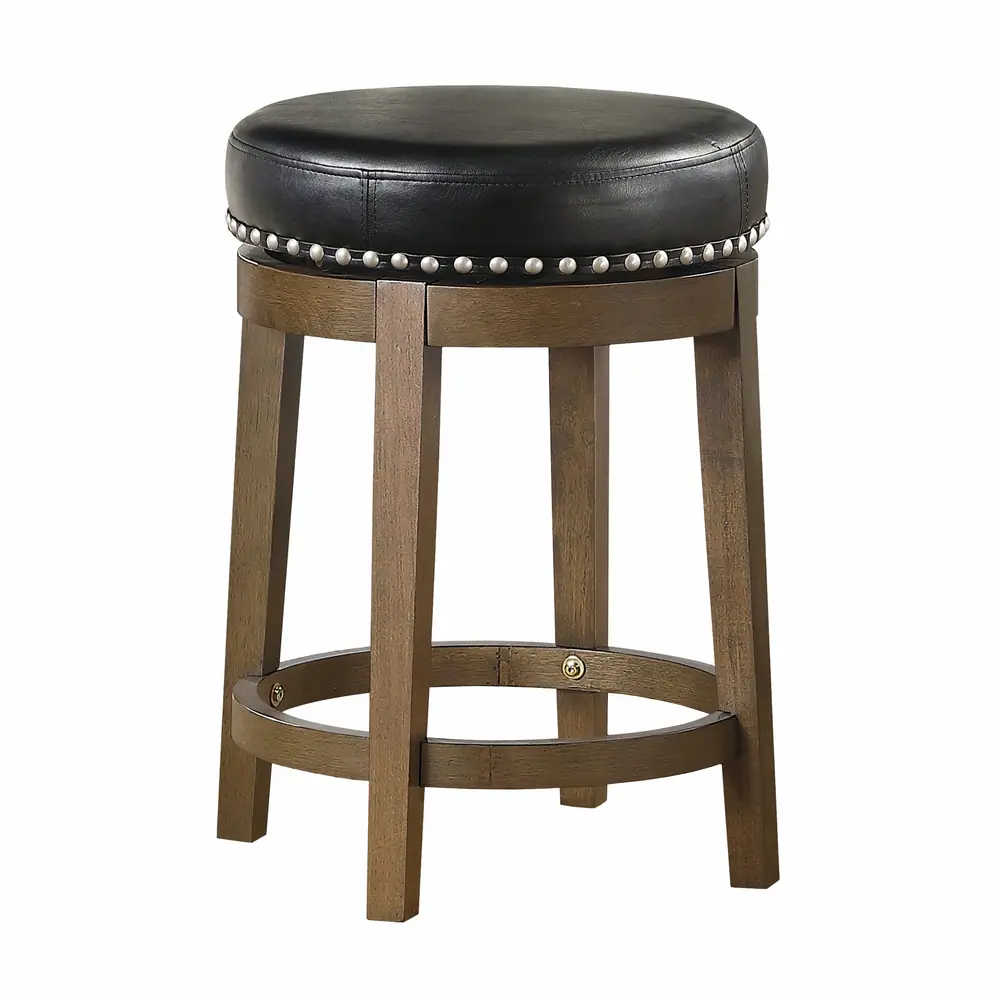 Westby Round Swivel Counter Height Stool, Black — product view