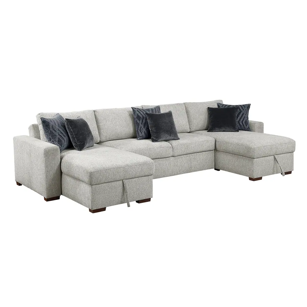 3-Piece Sectional with Convertible and Reversible Chaise, Hidden Storage, Click Motion Back — product view