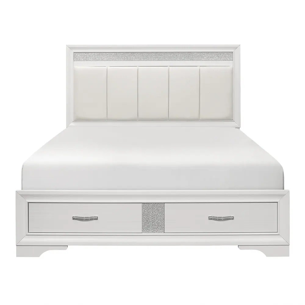 Luster Queen Platform Bed with Footboard Storage — product view