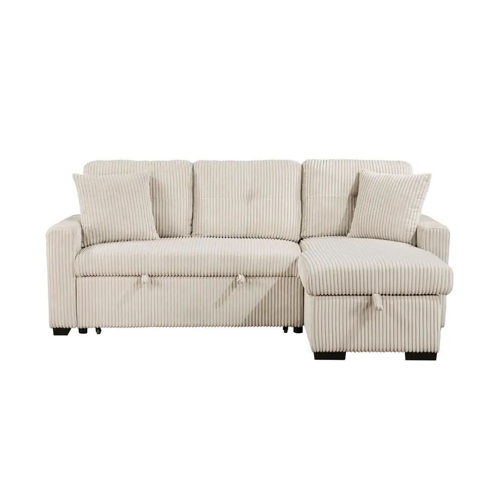 Rhett 3-Piece Reversible Sectional with Pull-out Bed and Hidden Storage — product view