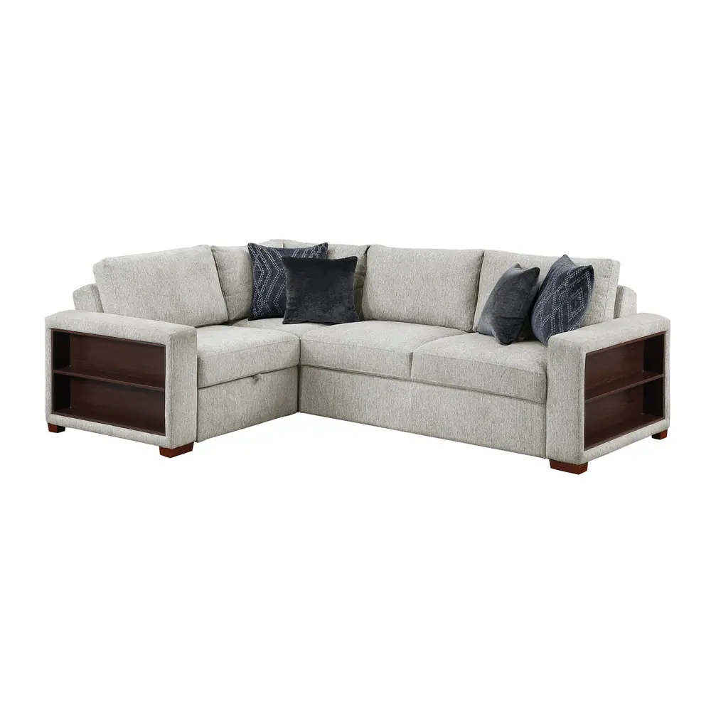 3-Piece Sectional with Pull-out Bed and Click Motion Back — product view