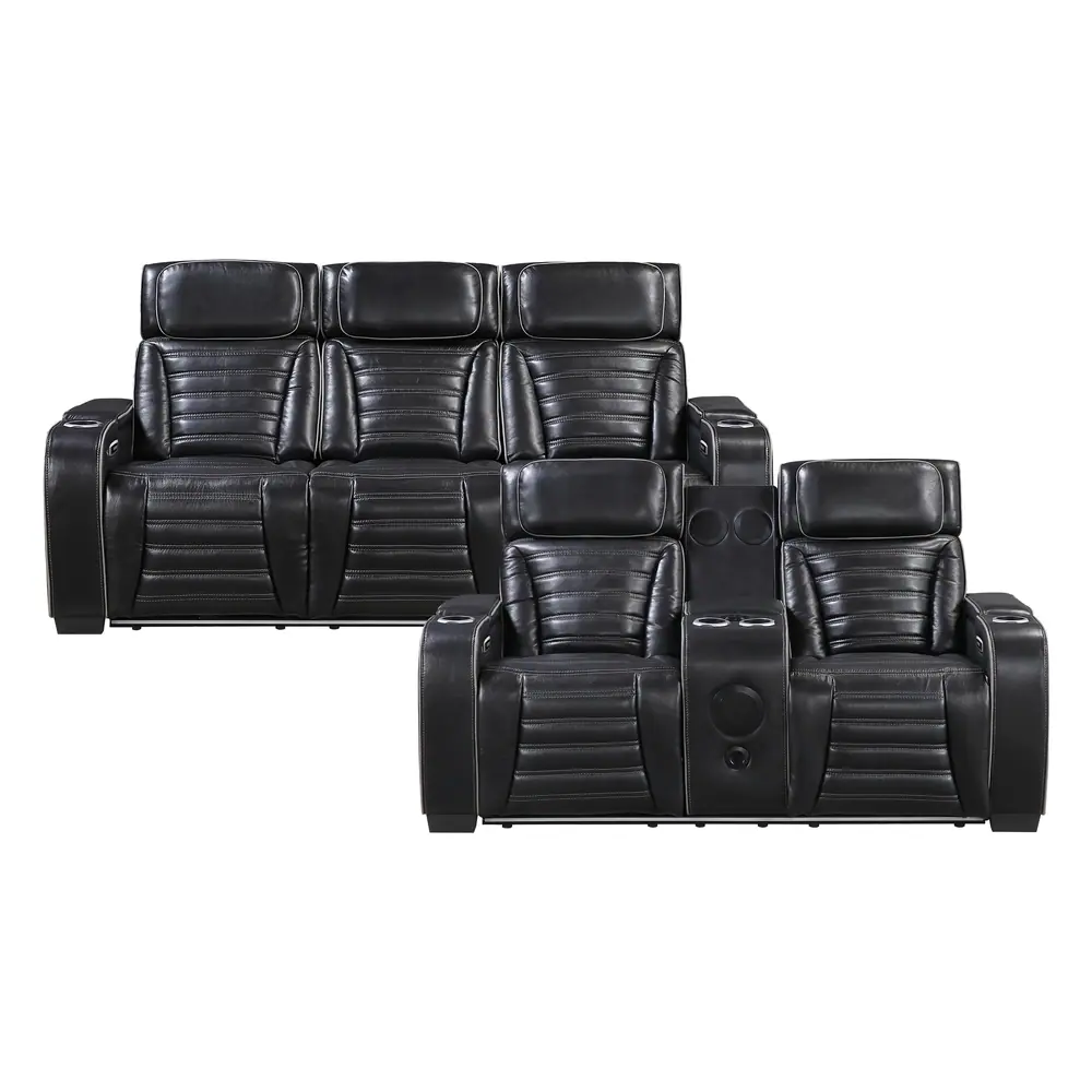 Cyber 2pc Set: Sofa, Love (Power) — product view