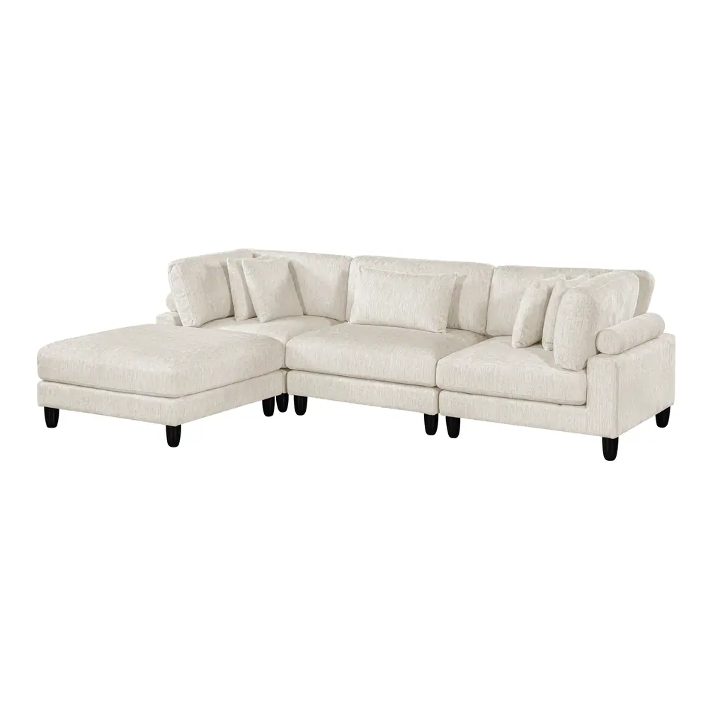Robstown 4-Piece Modular Sectional with Ottoman — product view