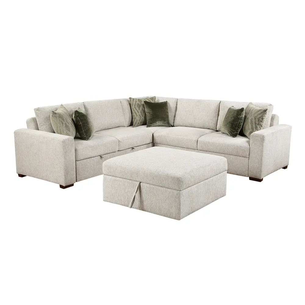 Isla 4-Piece Sectional with Pull-out Bed and Ottoman — product view