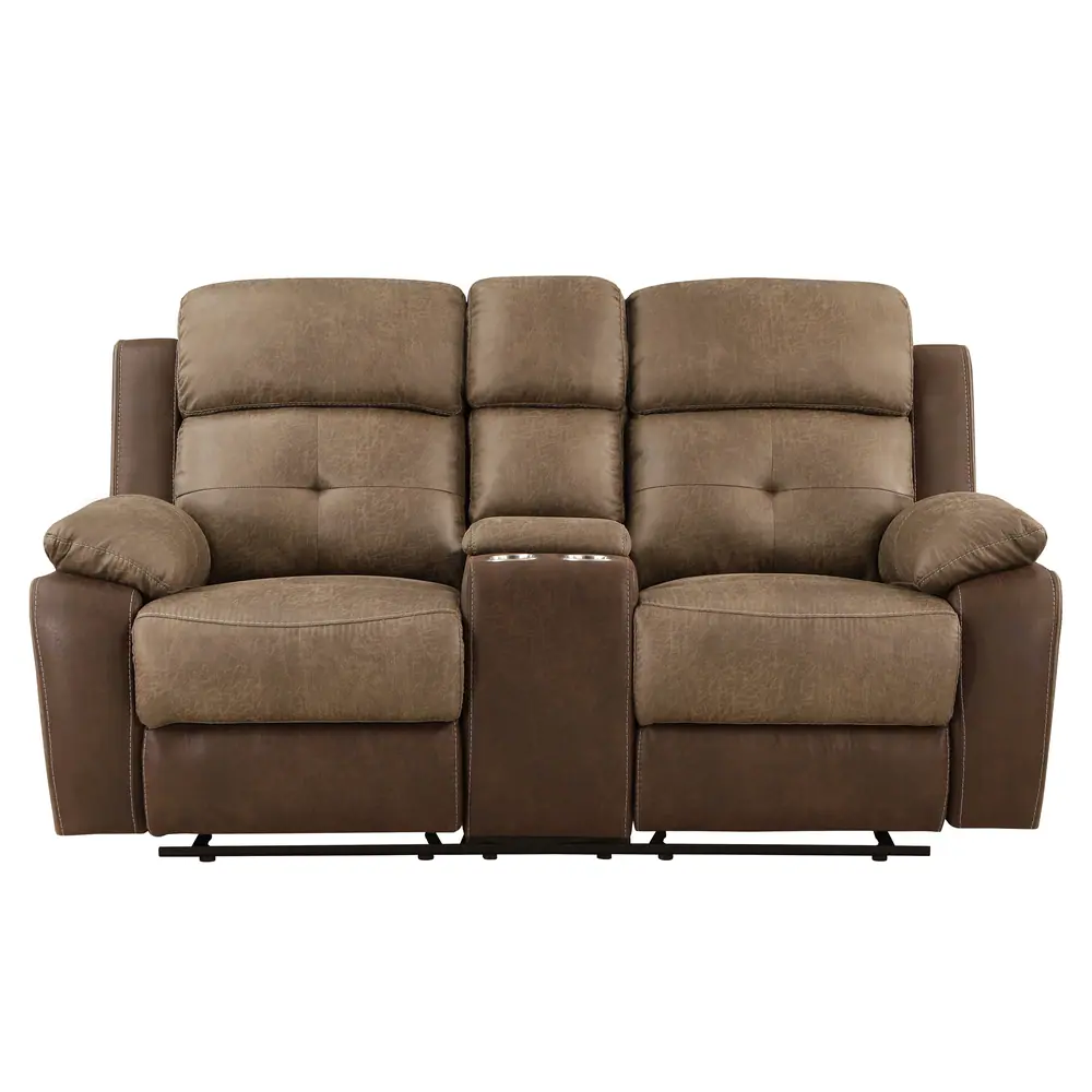 Glendale Double Glider Reclining Love Seat with Center Console — product view