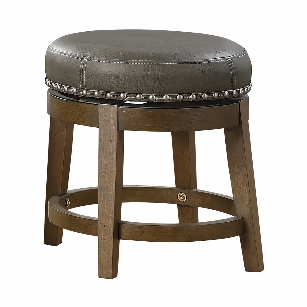 Westby Round Swivel Stool, Gray — product view