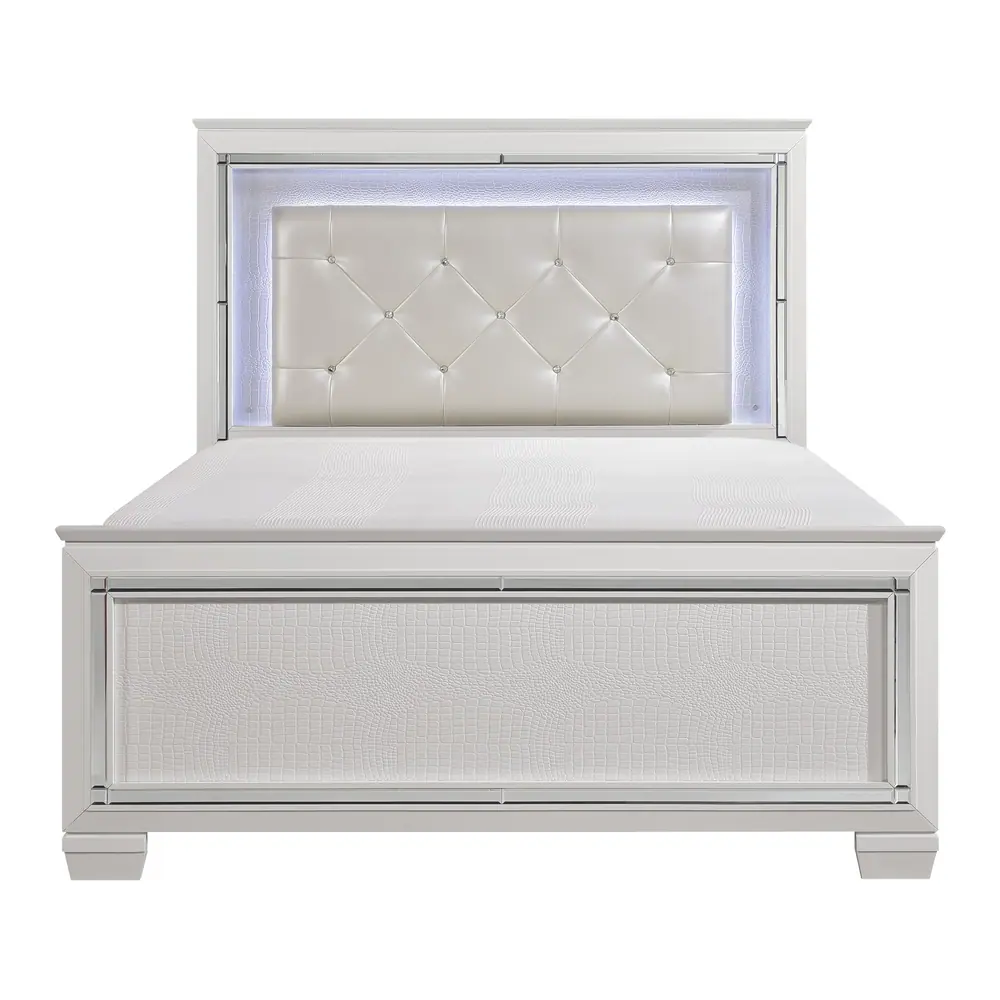 Allura California King Bed, LED Lighting — product view