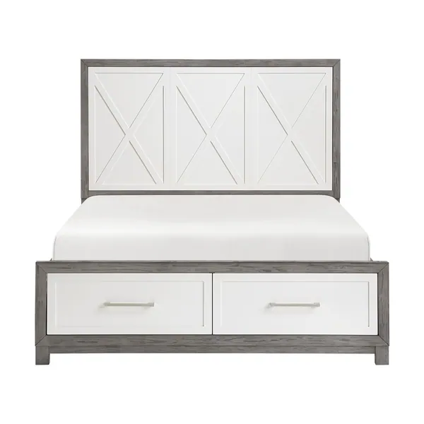 Rowan Queen Platform Bed with Footboard Storage