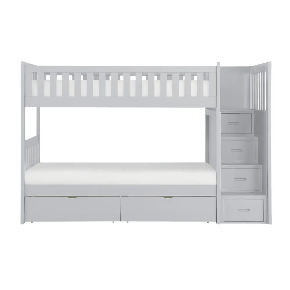 Orion Twin/Twin Step Bunk Bed with Storage Boxes — product view