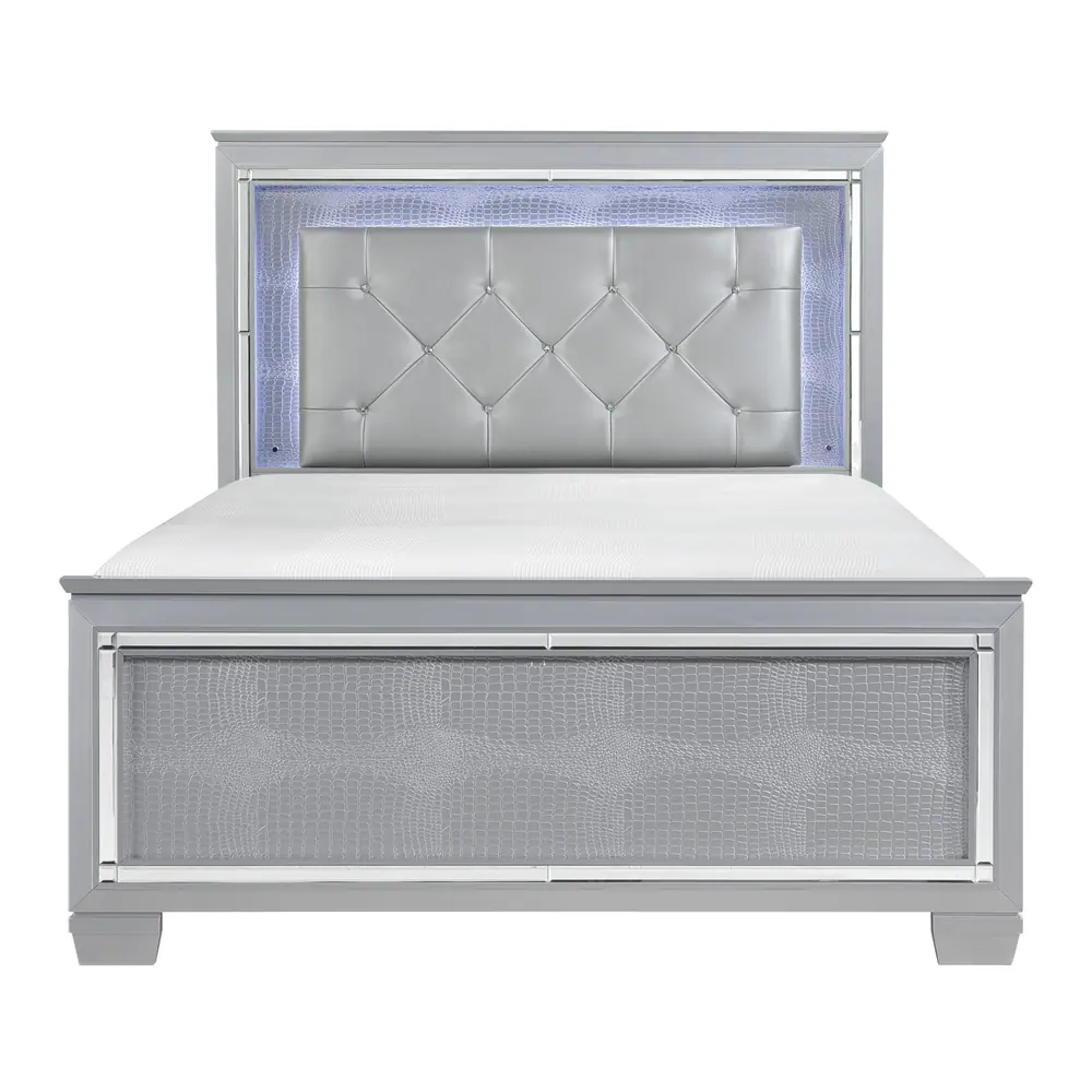 Allura Queen Bed, LED Lighting — product view