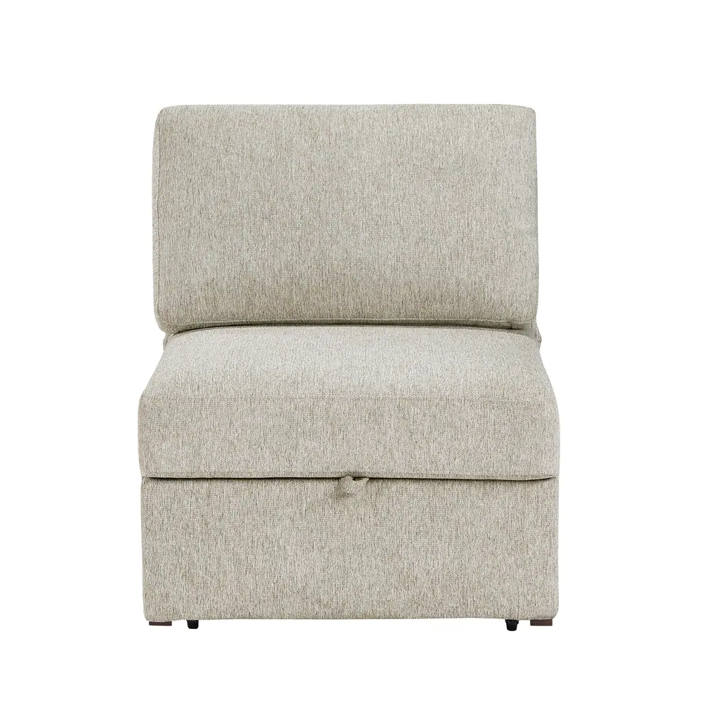Isla Convertible Armless Chair with Pull-out Bed and Click Motion Back — product view