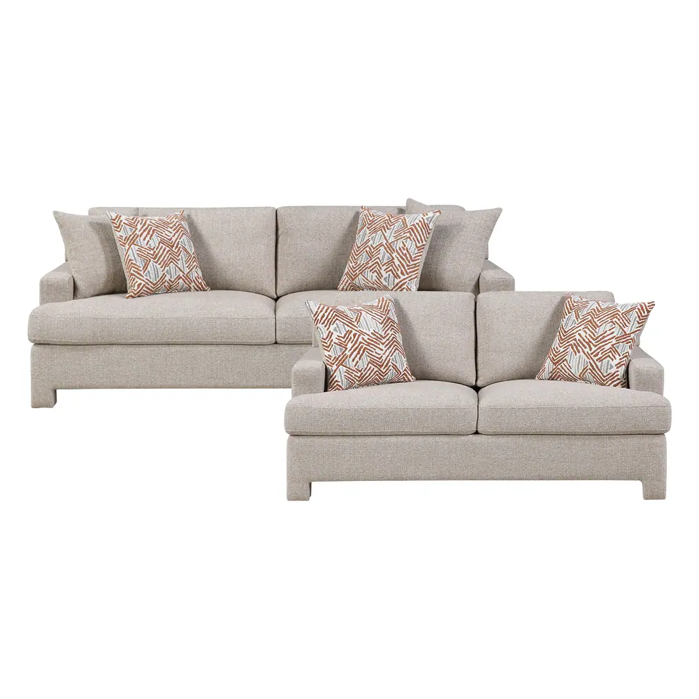Everly 2pc Set: Sofa, Love — product view