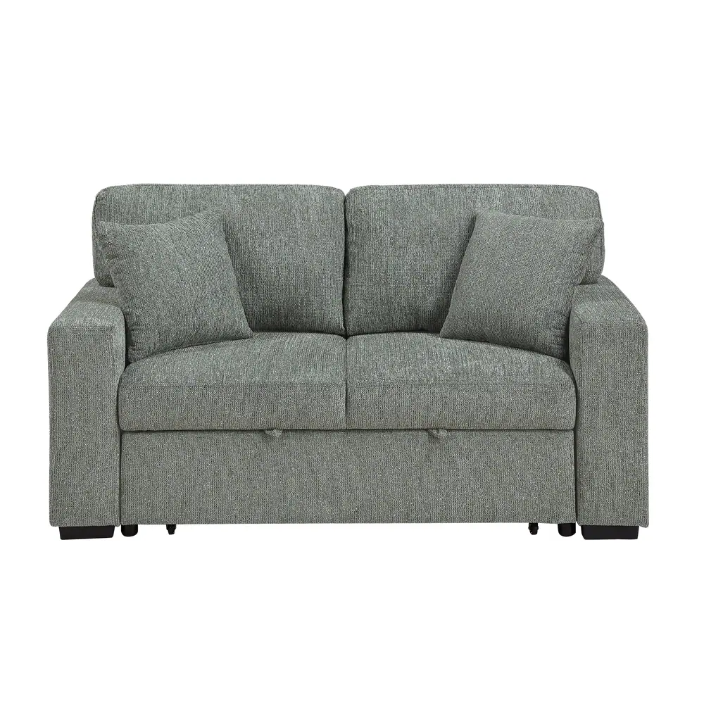 Alcove Love Seat with Pull-out Bed, Arms with Shelves and Charging Ports — product view