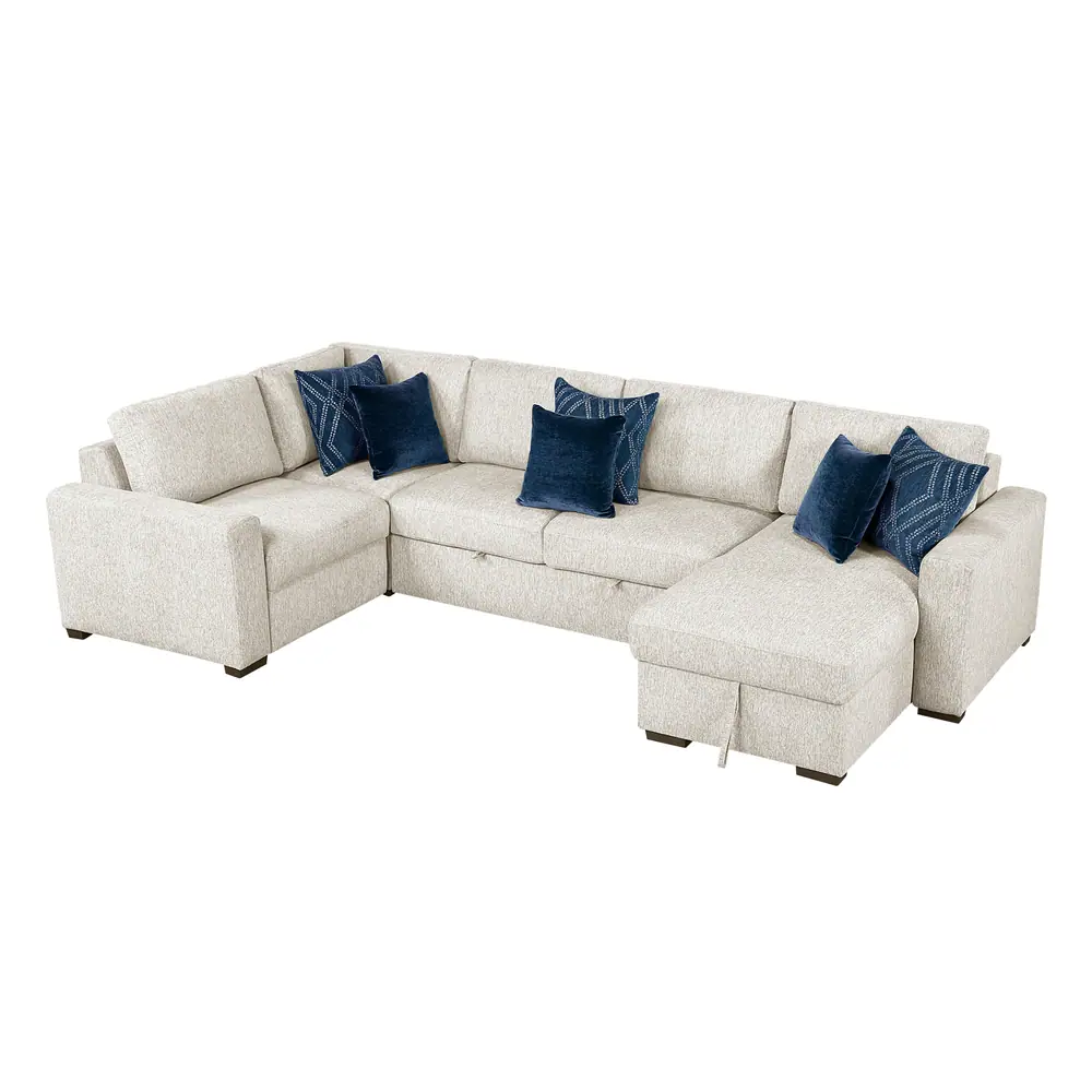 Isla 4-Piece Sectional with Reversible Chaise, Pull-out Bed and Hidden Storage — product view