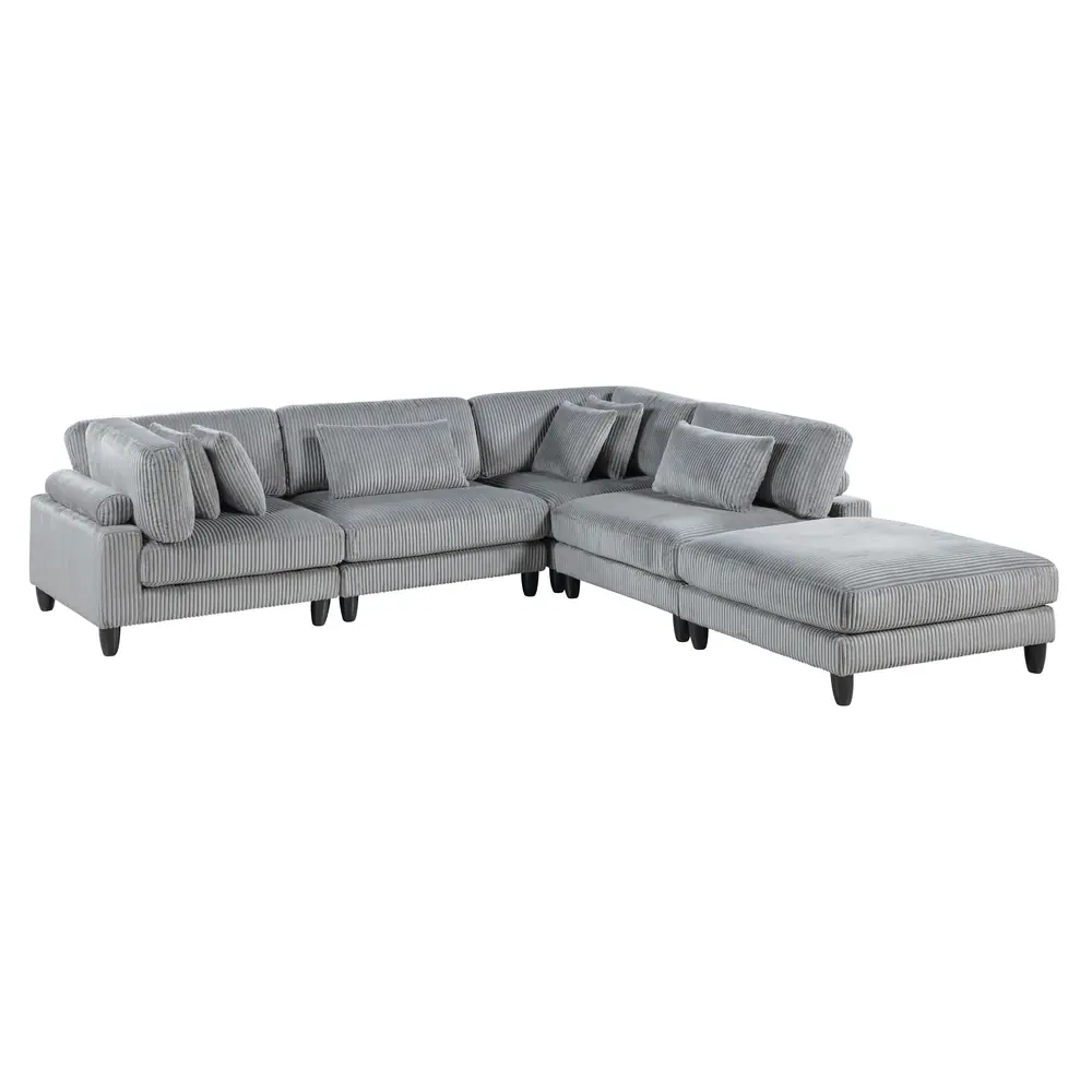 Robstown 5-Piece Modular Sectional with Ottoman — product view