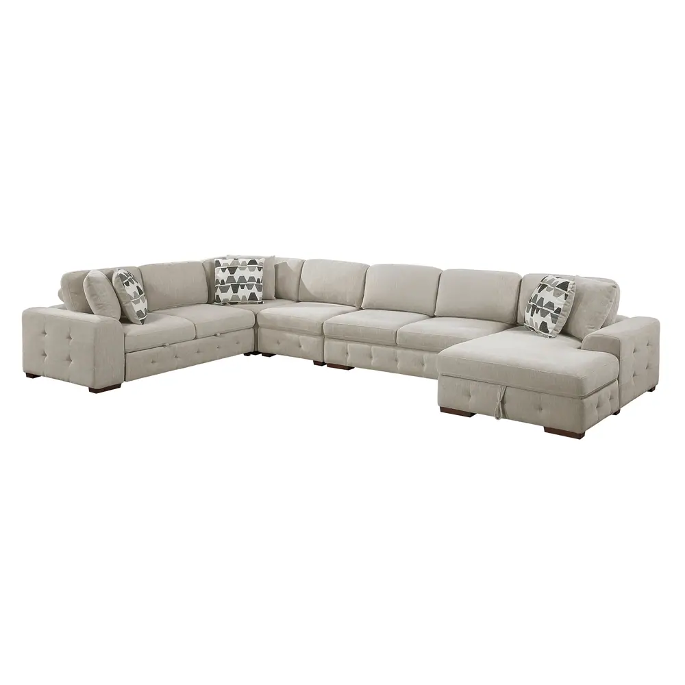 Raife 5-Piece Sectional with Right Chaise and Pull-out Bed — product view