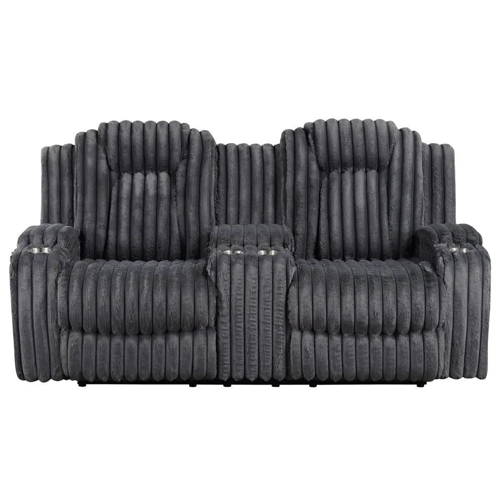 Phyllis Double Reclining Love Seat with Center Console and Cup Holders — product view