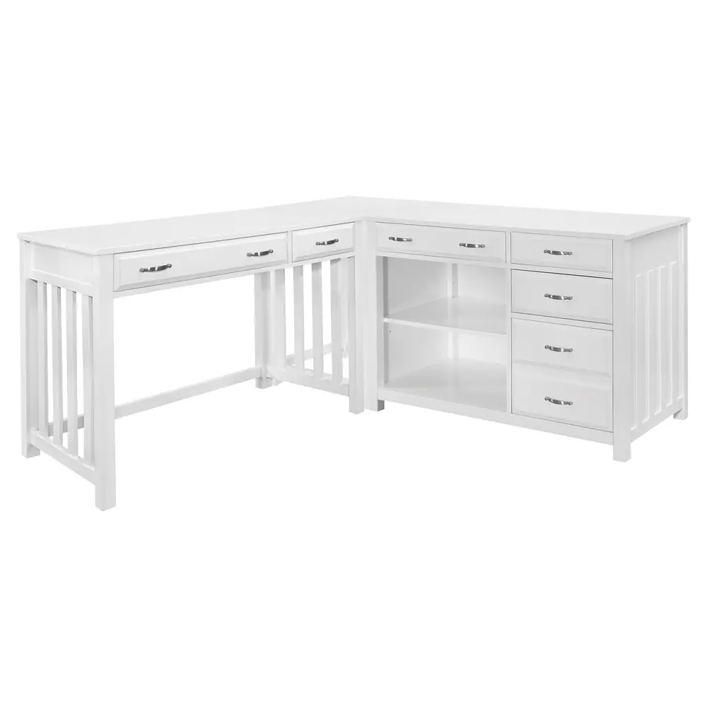 Blanche 3pc Corner Desk (Desk+Corner+Credenza) — product view