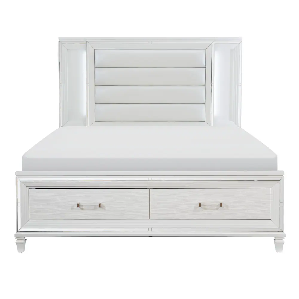 Tamsin California King Platform Bed with LED Lighting and Footboard Storage — product view