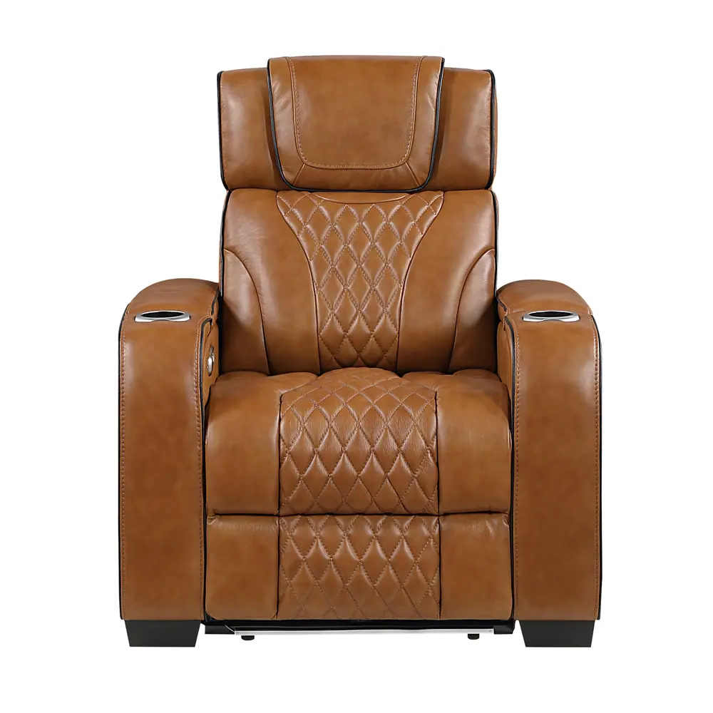Apex Power Reclining Chair with Power Headrest, Storage Arms with Cup Holders, Air Massage and Heat, LED Lighting and Charging Ports — product view