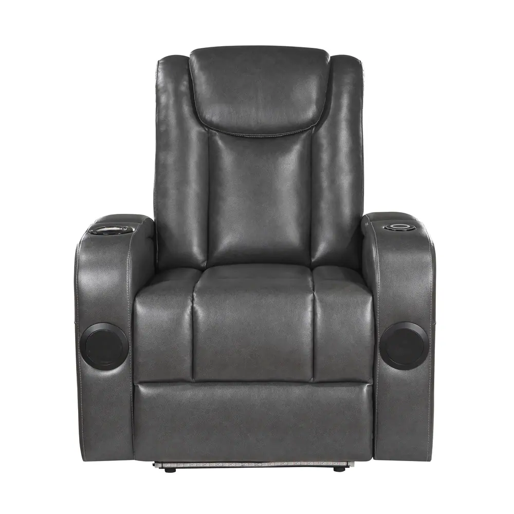 Turbo Power Reclining Chair with Wireless Charger, Cooling Cup-Holder, Storage Arms, Wireless Speakers, LED Light and USB port — product view