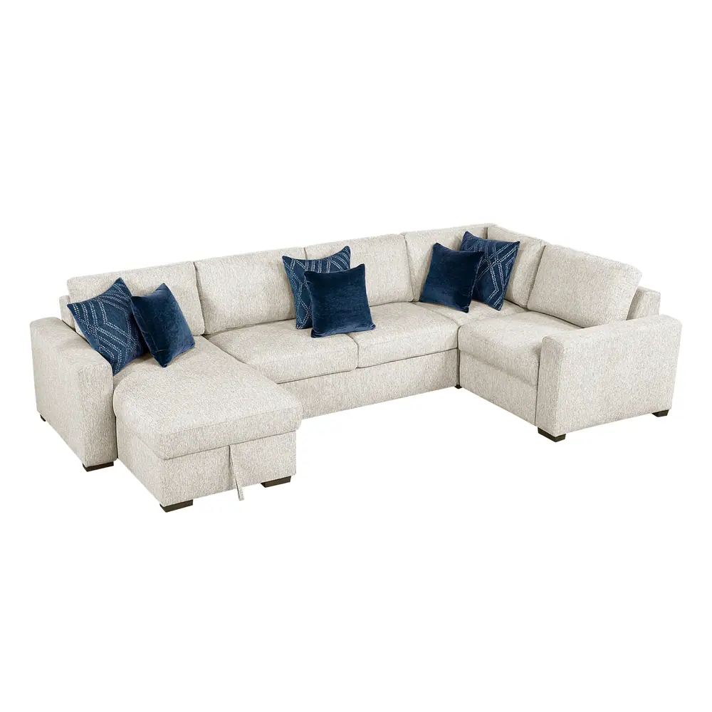 Isla 4-Piece Sectional with Convertible and Reversible Chaise, Hidden Storage, Click Motion Back — product view