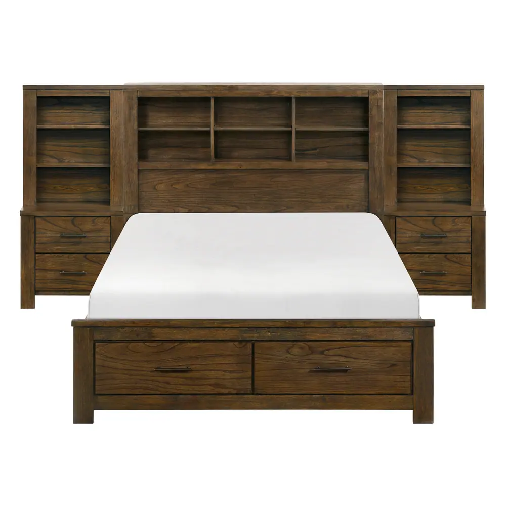Sullivan 5pc Set Eastern King Wall Platform Bed (EKB+2NS+2NS-P) — product view