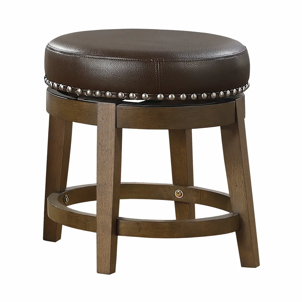 Westby Round Swivel Stool, Brown — product view