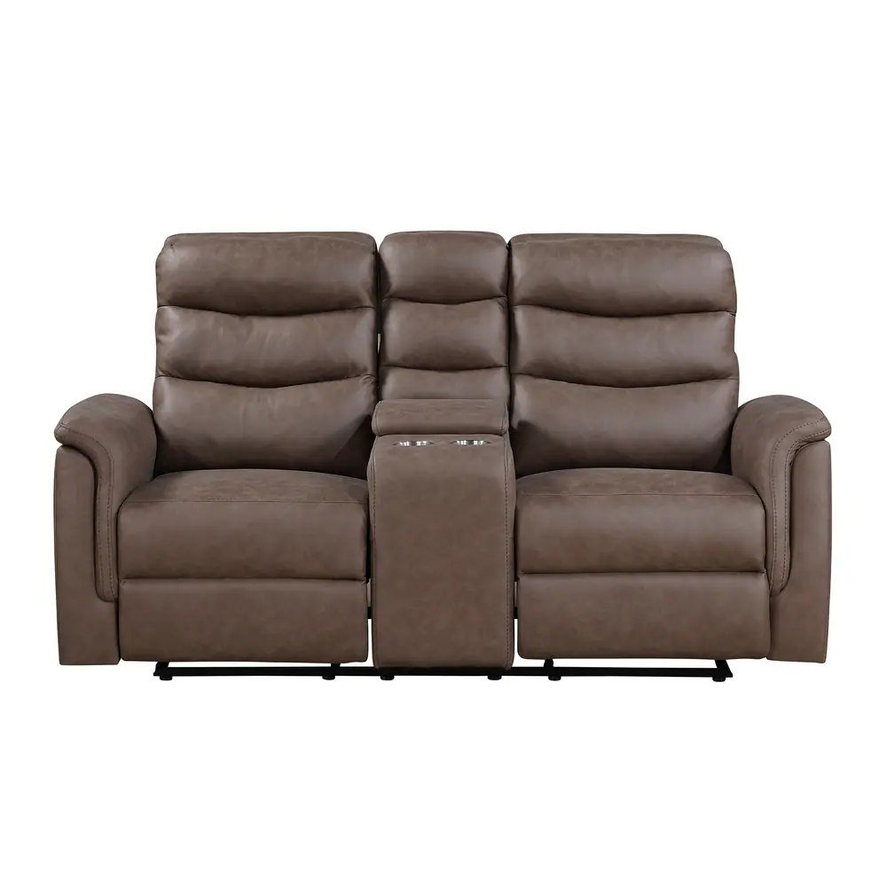 Metric Double Glider Reclining Love Seat with Center Console — product view