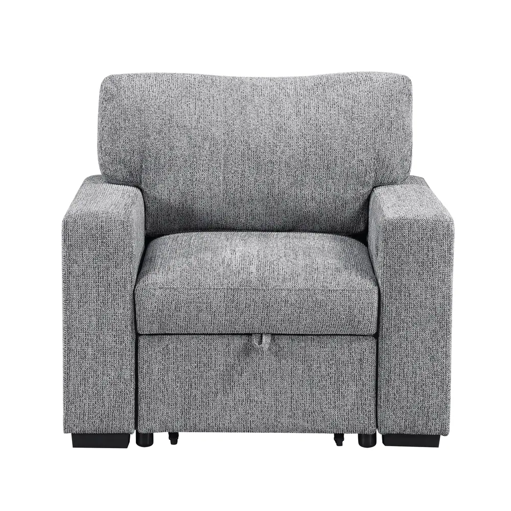 Alcove Chair with Pull-out Ottoman, Arms with Shelves and Charging Ports — product view