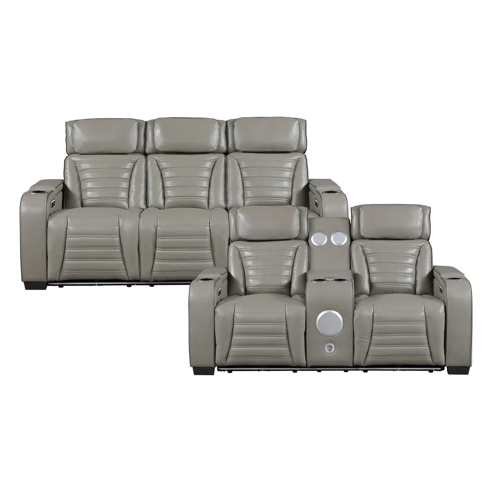 Cyber 2pc Set: Sofa, Love (Power) — product view