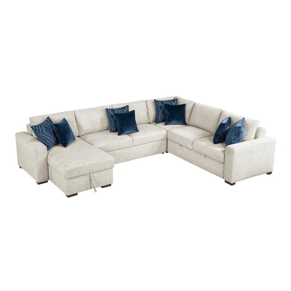 Isla 4-Piece Sectional with Reversible Chaise, Pull-out Bed and Hidden Storage — product view