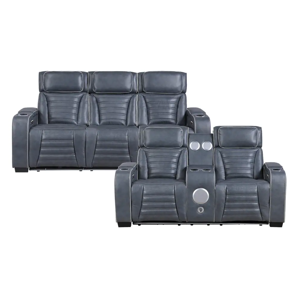 Cyber 2pc Set: Sofa, Love (Power) — product view