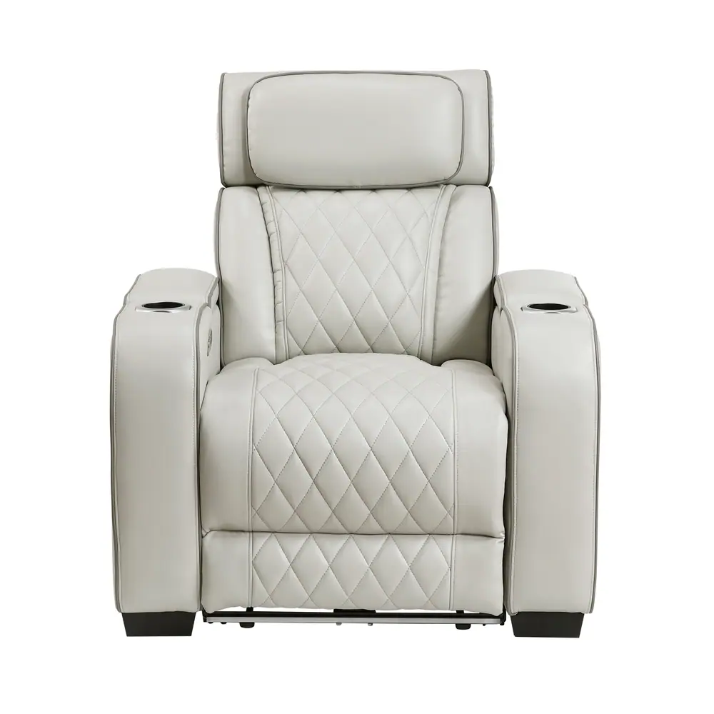 Fairway Power Reclining Chair with Power Headrest, Cup holders and Storage Arms(Top and Side), Charging Ports and LED lighting — product view