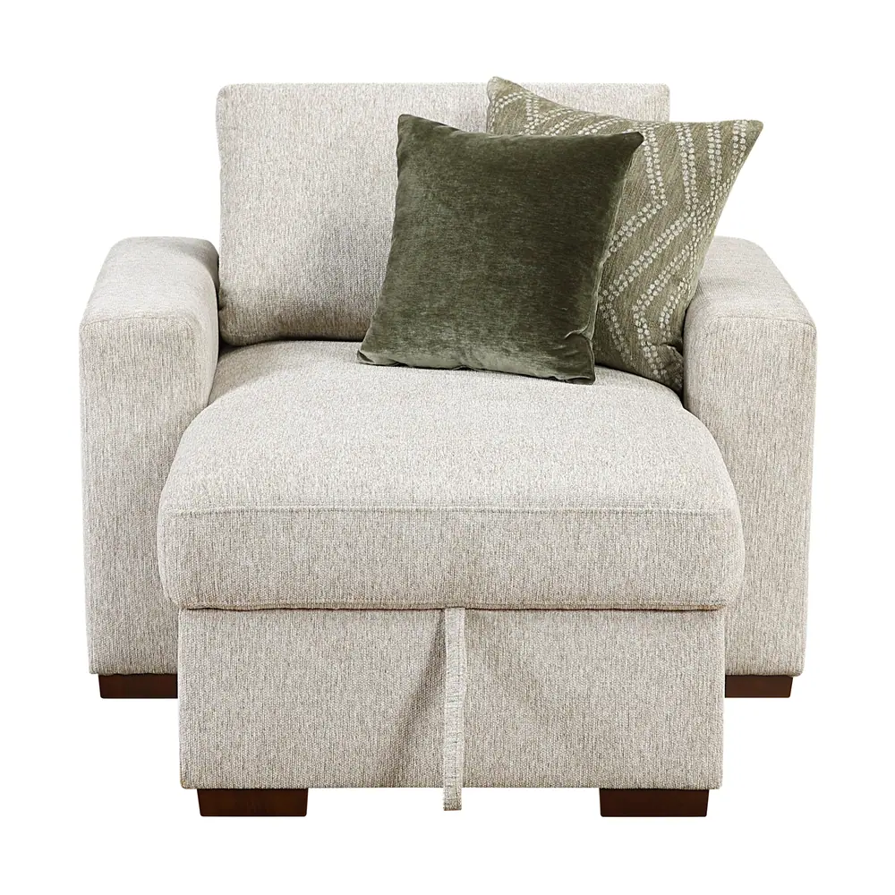 Isla Convertible Chaise Lounge with Arms and Hidden Storage, Click Motion Back — product view