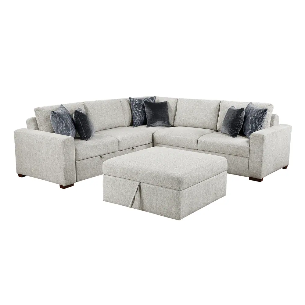 4-Piece Sectional with Pull-out Bed and Ottoman — product view