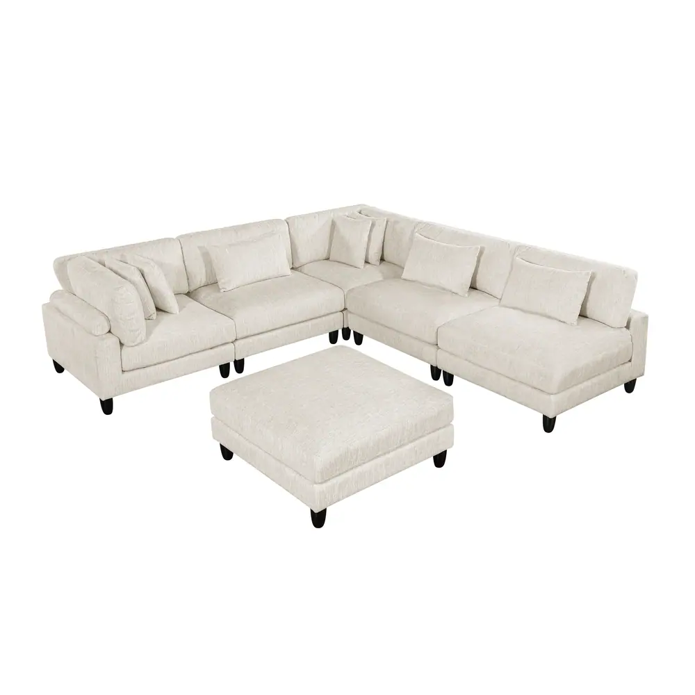 Robstown 6-Piece Modular Sectional with Ottoman — product view