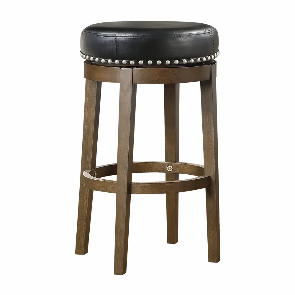 Westby Round Swivel Pub Height Stool, Black — product view